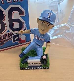 Wyatt Langford Texas Rangers Lexus Sponsored Stadium Giveaway Bobblehead NIB